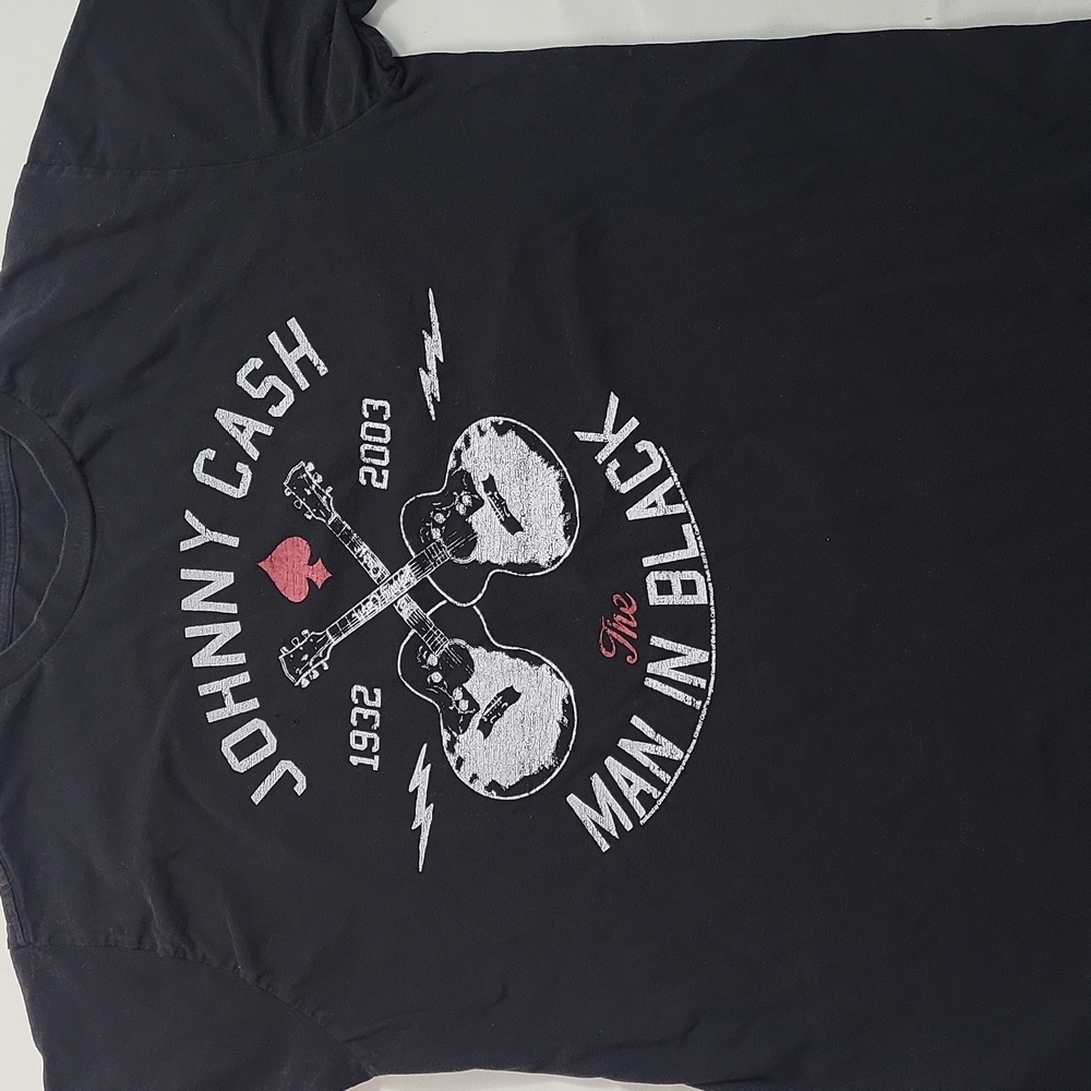 Johnny Cash Black Band Tee Shirt